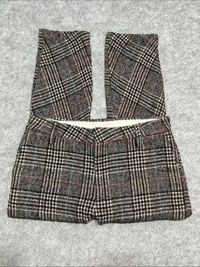 Sibel Saral Plaid High-Waist Wool Blend Trousers